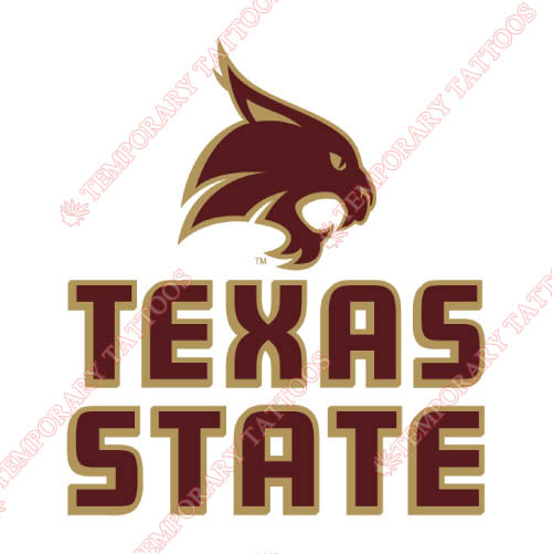 Texas State Bobcats Customize Temporary Tattoos Stickers NO.6550